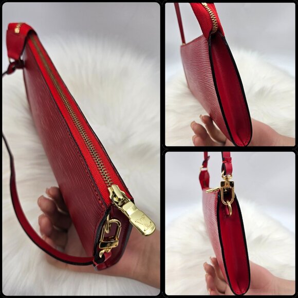 Louis Vuitton  Red Epi Leather Pochette Accessoire - Picture 11 of 17